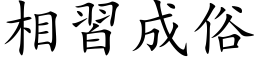 相习成俗 (楷体矢量字库)