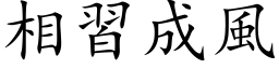 相习成风 (楷体矢量字库)