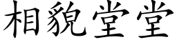 相貌堂堂 (楷体矢量字库)