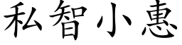 私智小惠 (楷体矢量字库)