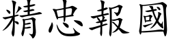 精忠报国 (楷体矢量字库)