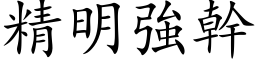 精明强干 (楷体矢量字库)