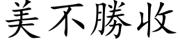 美不胜收 (楷体矢量字库)