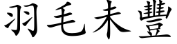 羽毛未丰 (楷体矢量字库)