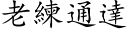 老練通達 (楷体矢量字库)