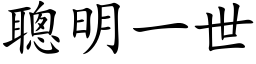 聰明一世 (楷体矢量字库)