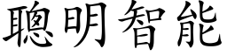 聪明智能 (楷体矢量字库)