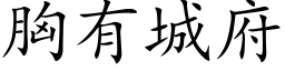 胸有城府 (楷体矢量字库)