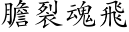 膽裂魂飛 (楷体矢量字库)