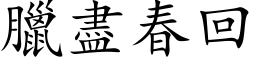 臘盡春回 (楷体矢量字库)