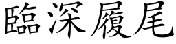 临深履尾 (楷体矢量字库)