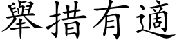 举措有適 (楷体矢量字库)