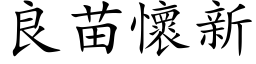 良苗怀新 (楷体矢量字库)