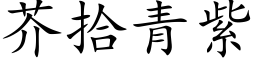 芥拾青紫 (楷体矢量字库)