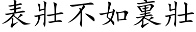 表壮不如裏壮 (楷体矢量字库)