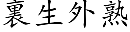 裏生外熟 (楷体矢量字库)