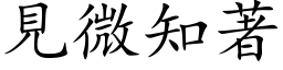 见微知著 (楷体矢量字库)