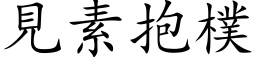 见素抱朴 (楷体矢量字库)