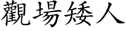 观场矮人 (楷体矢量字库)