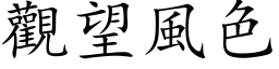 观望风色 (楷体矢量字库)