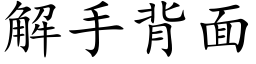 解手背面 (楷体矢量字库)