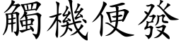 觸機便發 (楷体矢量字库)