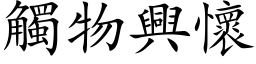 觸物興懷 (楷体矢量字库)