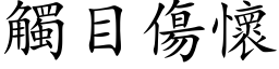 触目伤怀 (楷体矢量字库)