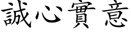 诚心实意 (楷体矢量字库)