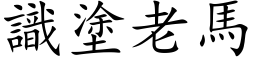 识涂老马 (楷体矢量字库)