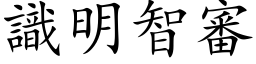 识明智审 (楷体矢量字库)