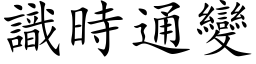 识时通变 (楷体矢量字库)