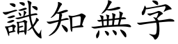 識知無字 (楷体矢量字库)