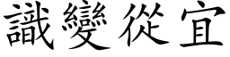 识变从宜 (楷体矢量字库)