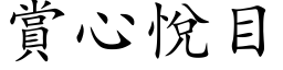 賞心悅目 (楷体矢量字库)