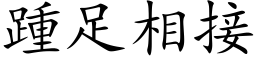 踵足相接 (楷体矢量字库)