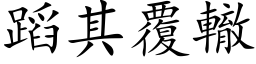 蹈其覆辙 (楷体矢量字库)