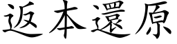 返本还原 (楷体矢量字库)