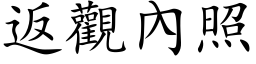 返觀內照 (楷体矢量字库)