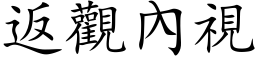 返觀內視 (楷体矢量字库)