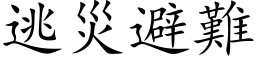 逃災避難 (楷体矢量字库)