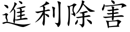 進利除害 (楷体矢量字库)