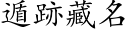 遁跡藏名 (楷体矢量字库)