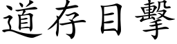 道存目擊 (楷体矢量字库)