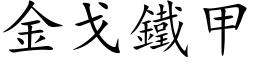 金戈铁甲 (楷体矢量字库)