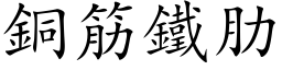 铜筋铁肋 (楷体矢量字库)