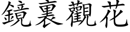 镜裏观花 (楷体矢量字库)