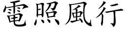 電照風行 (楷体矢量字库)