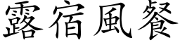 露宿風餐 (楷体矢量字库)