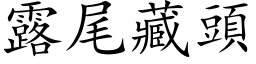 露尾藏头 (楷体矢量字库)